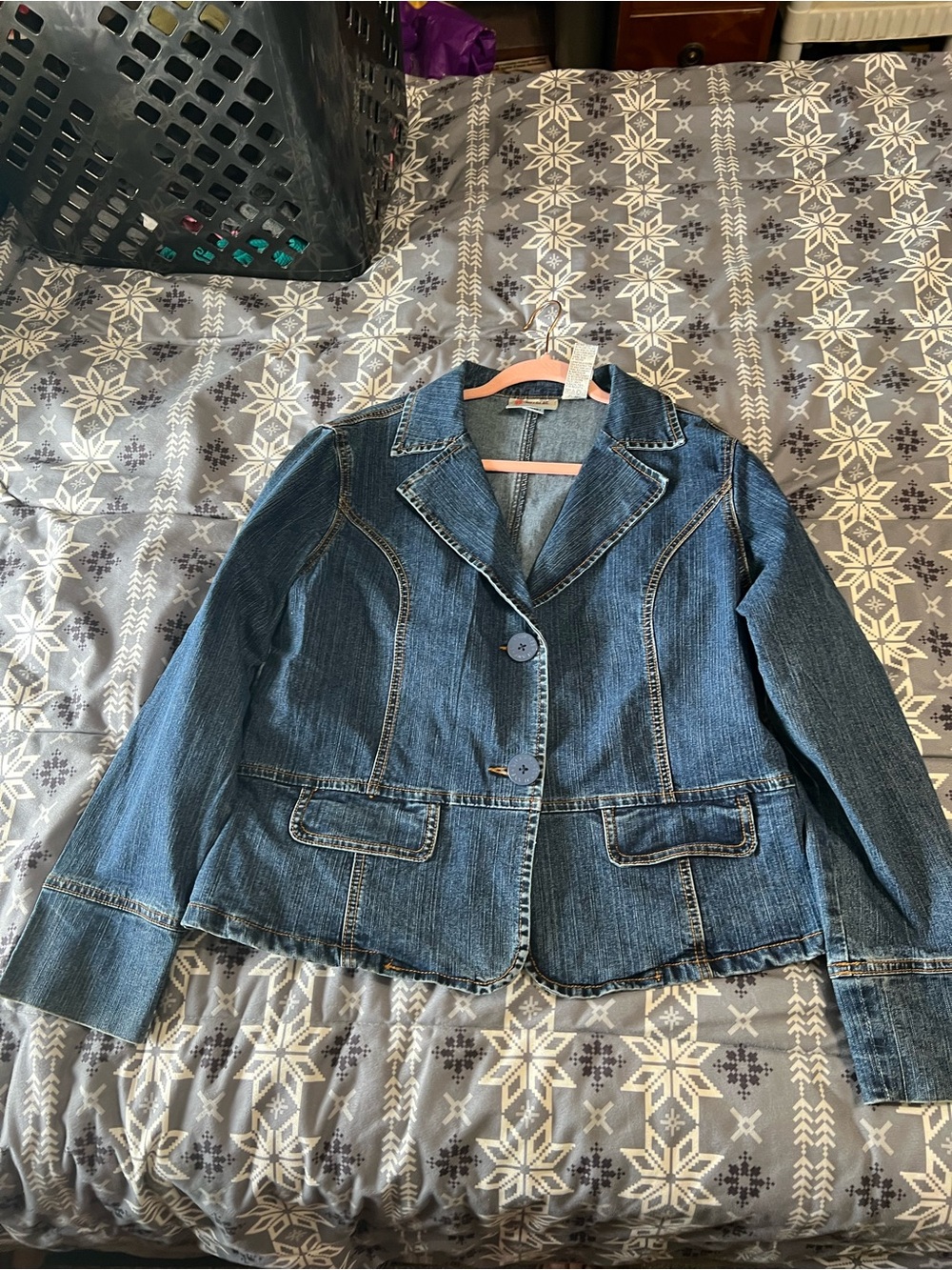 bill blass Blue Denim Blazer Jacket